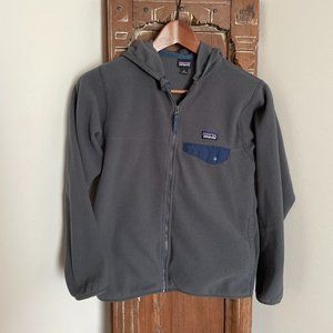 Kids Patagonia Micro-D Snap-T Hooded Fleece Jacket.  Youth Large.  EUC